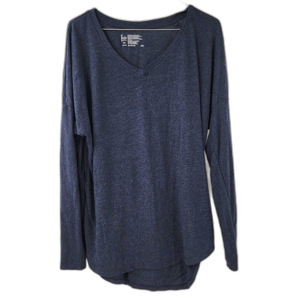 FELINA Batwing Dolman Blue Long Sleeve Shirt Womens Size Medium M